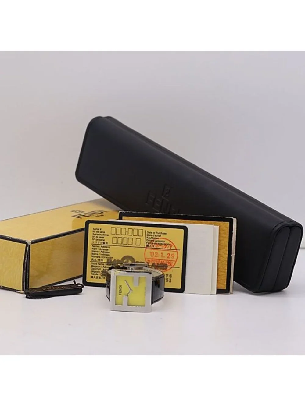 Fendi Yellow Dial Watch